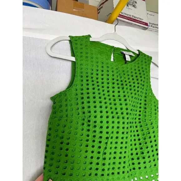 NWT GREEN Kate Spade New York x Target Women's Eyelet Shell Tank Top XXS - Picture 9 of 14